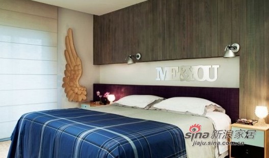 现代 二居 卧室图片来自佰辰生活装饰在90平独特时尚绚丽个性公寓43的分享