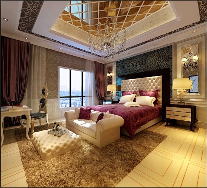欧式 别墅 卧室图片来自用户2746869241在23万打造210平米华丽典雅别墅11的分享