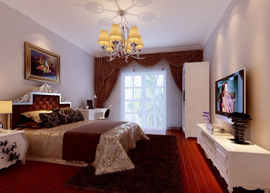 欧式 四居 卧室图片来自用户2745758987在215平4居室简欧风格人性化设计三代人的美居12的分享