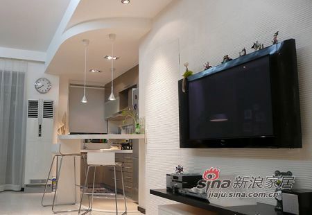 简约 二居 客厅图片来自用户2738820801在7万精巧设计100平跃层2居13的分享