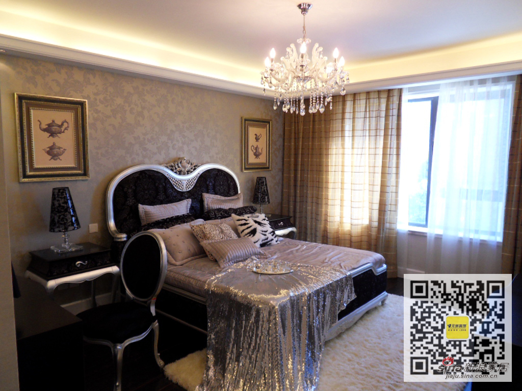 欧式 三居 卧室图片来自用户2745758987在长滩壹号110平三居室简欧风格24的分享