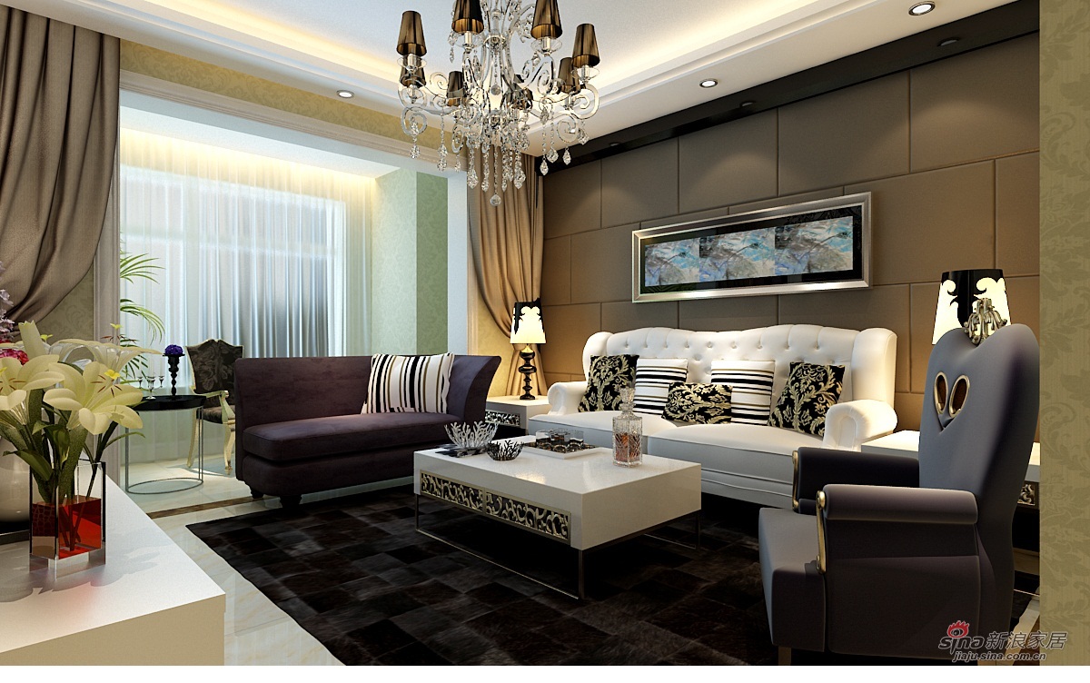 欧式 三居 客厅图片来自用户2772873991在天津实创装饰—140平米简欧之家96的分享