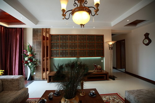 中式 三居 客厅图片来自用户1907659705在8万打造120平米中式三居室88的分享