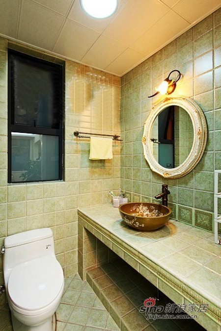 现代 二居 卫生间图片来自佰辰生活装饰在小两口晒70平绿色清新婚房68的分享