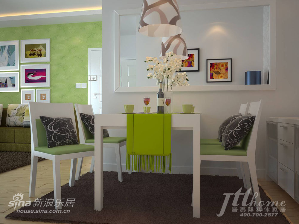简约 三居 餐厅图片来自用户2557979841在恬静淡雅的家居装饰风格40的分享