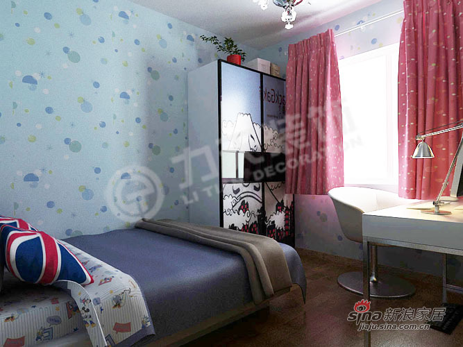 简约 三居 卧室图片来自阳光力天装饰在贻成豪庭117㎡现代简约65的分享