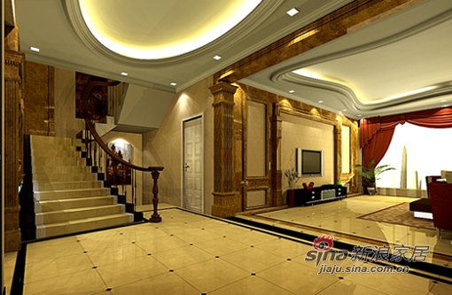 简约 一居 客厅图片来自用户2557979841在金碧辉煌 欧式古典风格220平别墅54的分享
