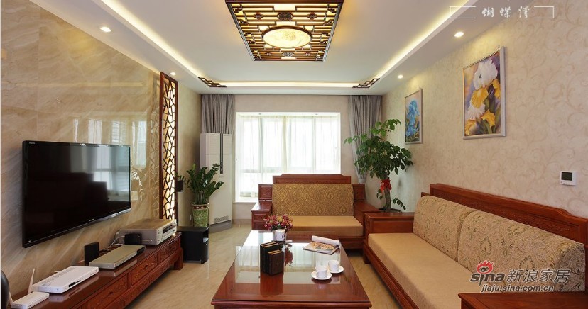 中式 三居 客厅图片来自用户1907658205在【高清】110平儒雅中式风格3居室15的分享