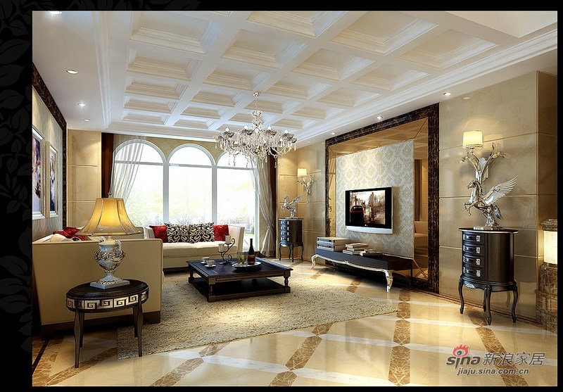 欧式 别墅 客厅图片来自用户2745758987在300平欧式新古典大气爱家18的分享