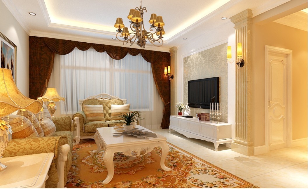 欧式 三居 客厅图片来自用户2746889121在120平米清新欧式打造低调奢华的家居68的分享