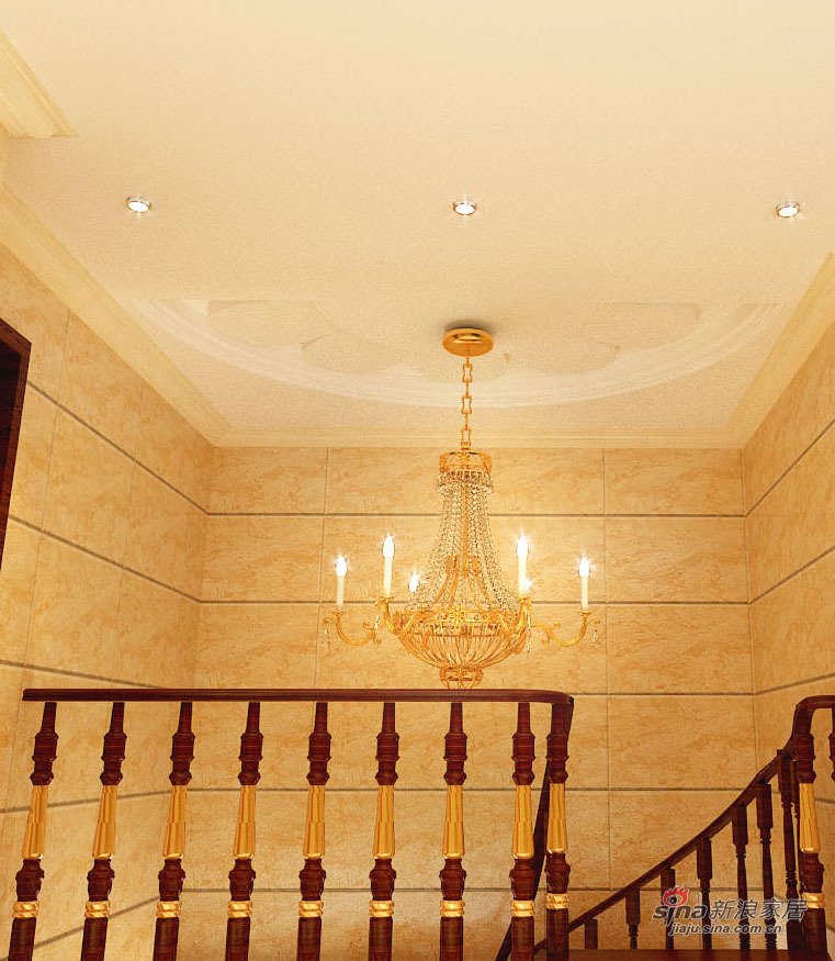 欧式 复式 楼梯图片来自用户2745758987在【高清】32万元打造豪华欧式别墅38的分享