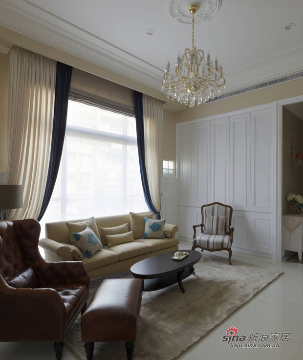 美式 复式 客厅图片来自佰辰生活装饰在17万打造165平时髦美式三口之家68的分享