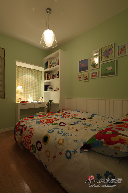 美式 二居 儿童房图片来自装修微日记在【高清】66平温馨美式休闲风两居室70的分享