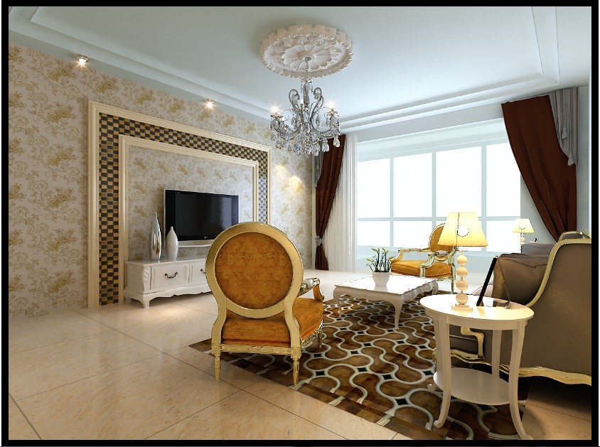 欧式 三居 客厅图片来自用户2557013183在120平米大气奢华现代简欧89的分享