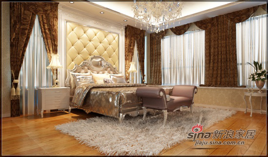 欧式 别墅 卧室图片来自用户2772856065在18万装135平欧式宫廷别墅90的分享