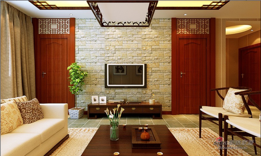 中式 四居 客厅图片来自用户1907658205在8万打造省人大宿舍170平大户型78的分享