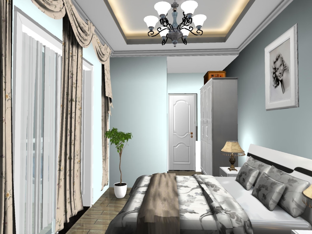 欧式 二居 卧室图片来自用户2745758987在【多图】现代城79平简约欧式3D设计16的分享
