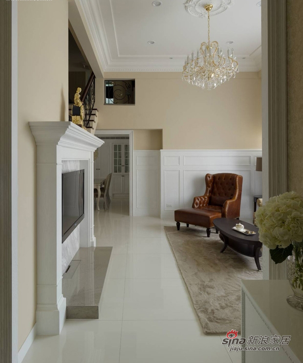 美式 复式 客厅图片来自佰辰生活装饰在17万打造165平时髦美式三口之家68的分享