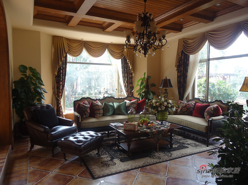 地中海 别墅 客厅图片来自用户2756243717在温馨味十足的地中海风情别墅19的分享