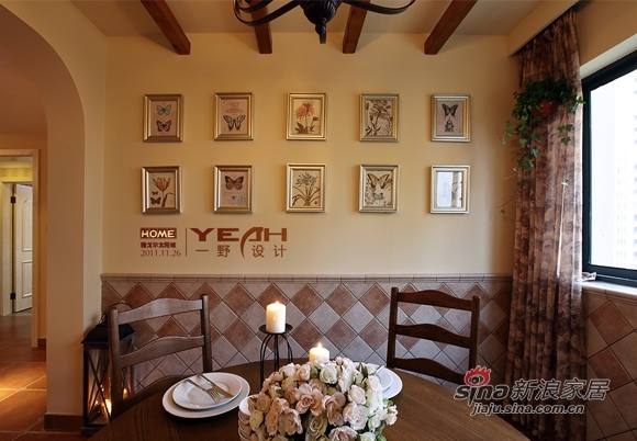 美式 三居 餐厅图片来自用户1907686233在美式乡村110平田园惬意生活12的分享