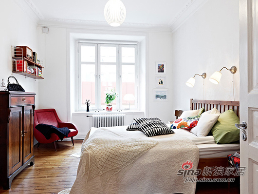 北欧 一居 卧室图片来自用户1903515612在80后小夫妻85平北欧风简约温馨家39的分享
