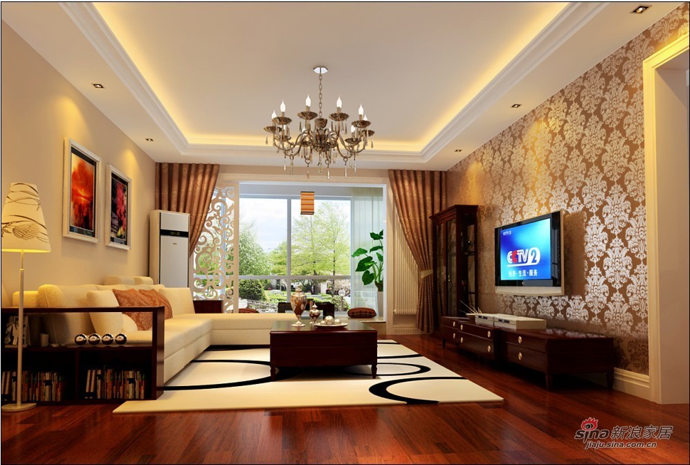 欧式 三居 客厅图片来自用户2557013183在150平米完美演绎华丽3居79的分享