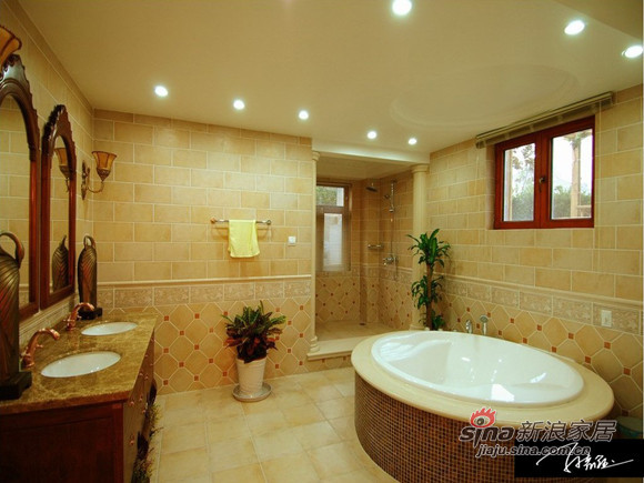 欧式 别墅 卫生间图片来自用户2745758987在洛可可风诠释柔美低调奢华的精髓96的分享