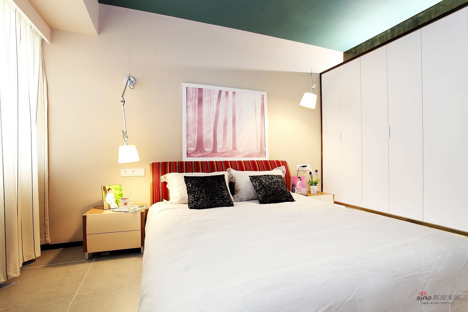 现代 三居 卧室图片来自佰辰生活装饰在【高清】色彩100平极简北欧居78的分享