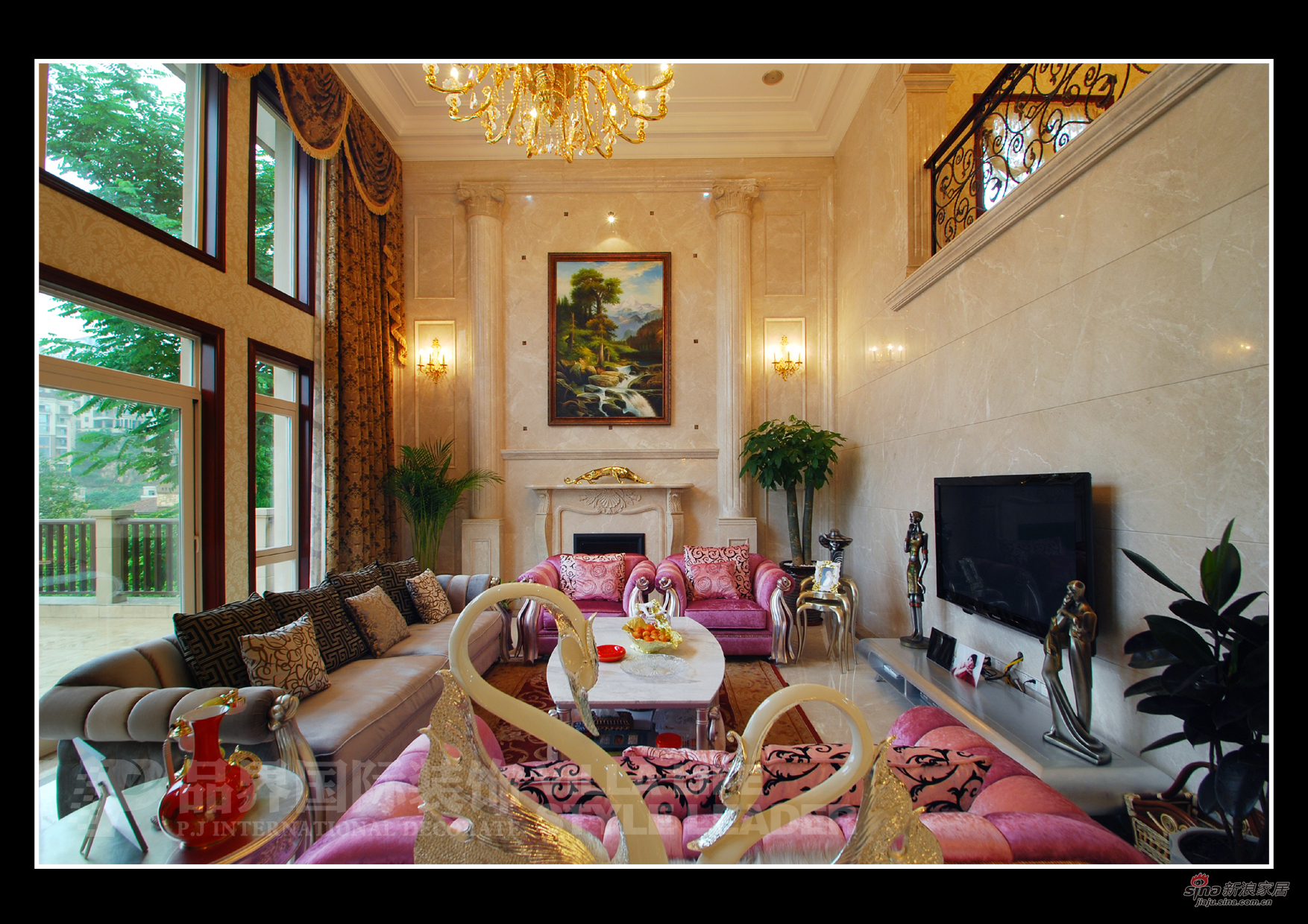 欧式 别墅 客厅图片来自用户2746948411在【高清】450平林溪湾欧式风格61的分享