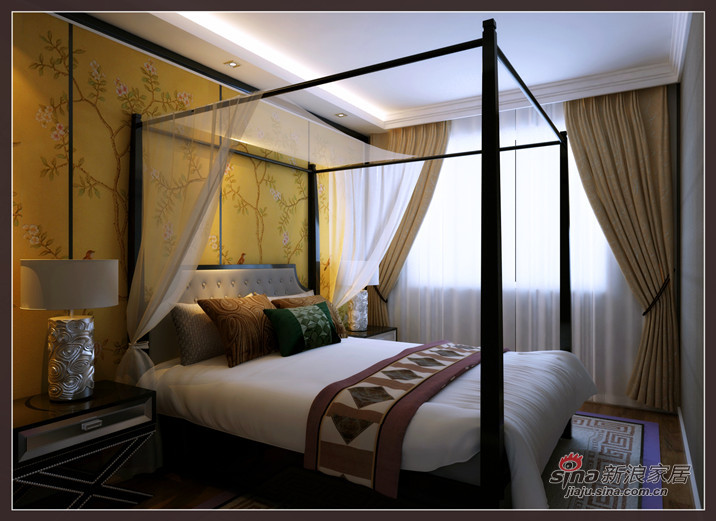 简约 二居 卧室图片来自用户2745807237在中海城装修效果图77的分享