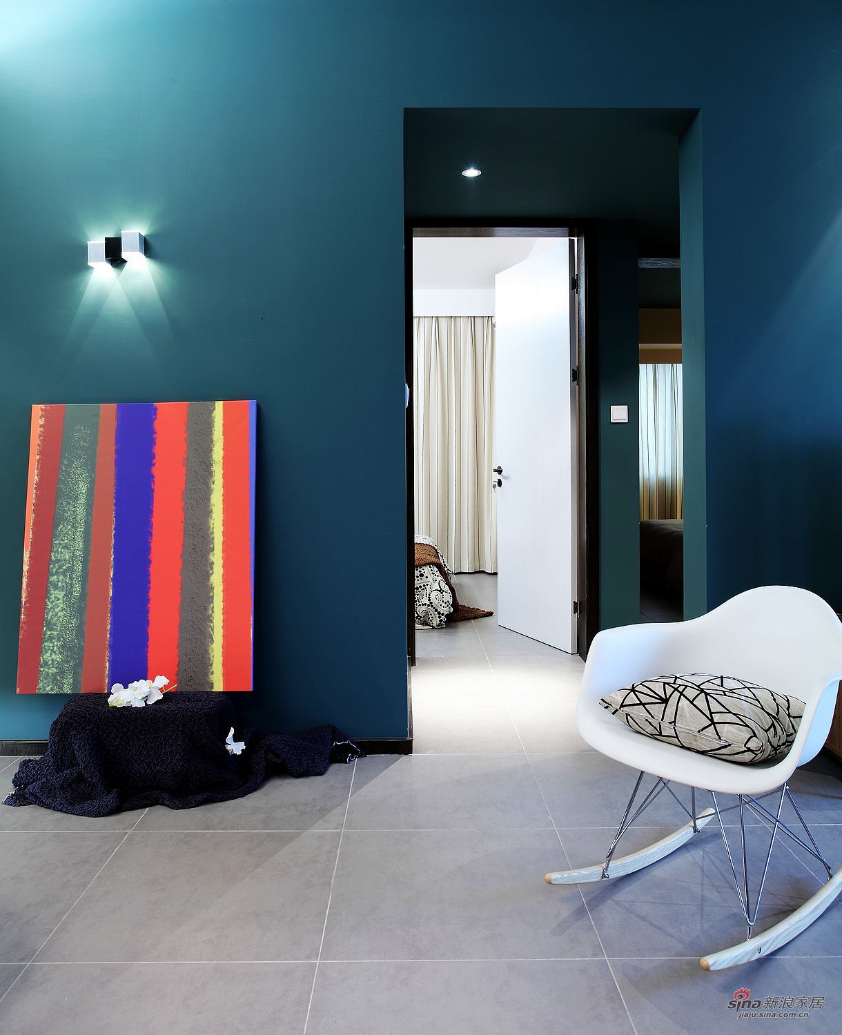 现代 三居 客厅图片来自佰辰生活装饰在【高清】色彩100平极简北欧居78的分享