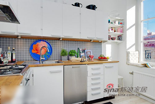 现代 二居 厨房图片来自用户2771251863在55平迷情小户型 谱写白色北欧风83的分享