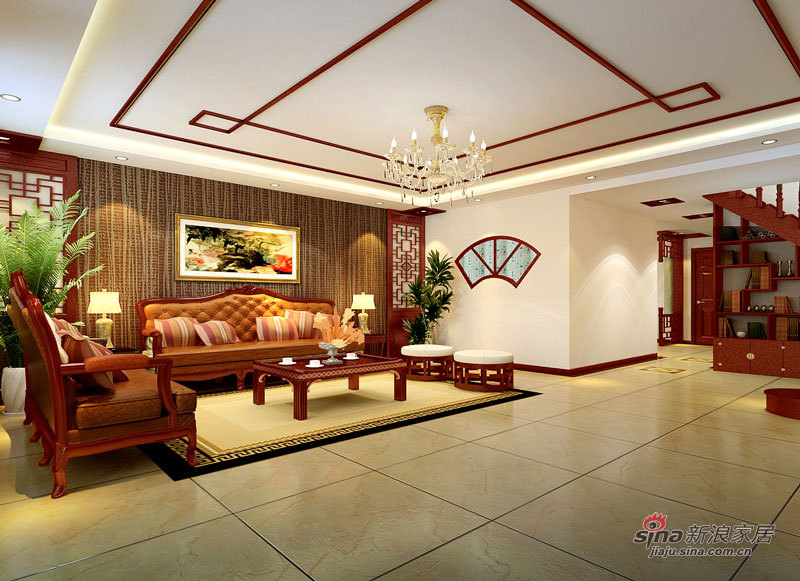 中式 复式 客厅图片来自用户1907658205在50万打造275平米中式豪宅86的分享