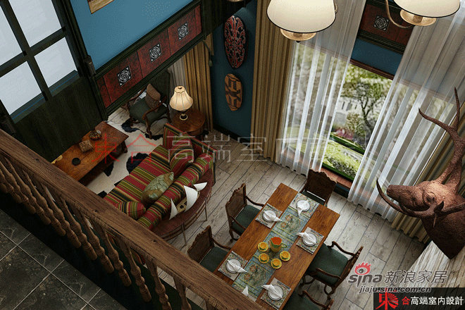 美式 别墅 餐厅图片来自用户1907686233在【多图】270平古堡的记忆88的分享