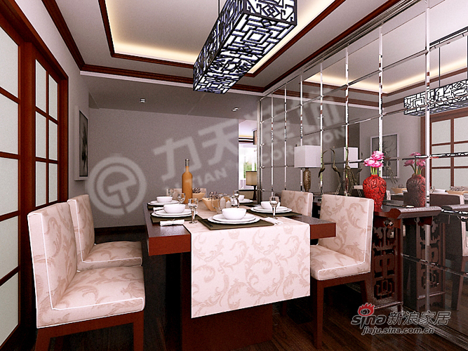 中式 三居 餐厅图片来自阳光力天装饰在北宁湾-三室两厅两卫一厨-中式88的分享