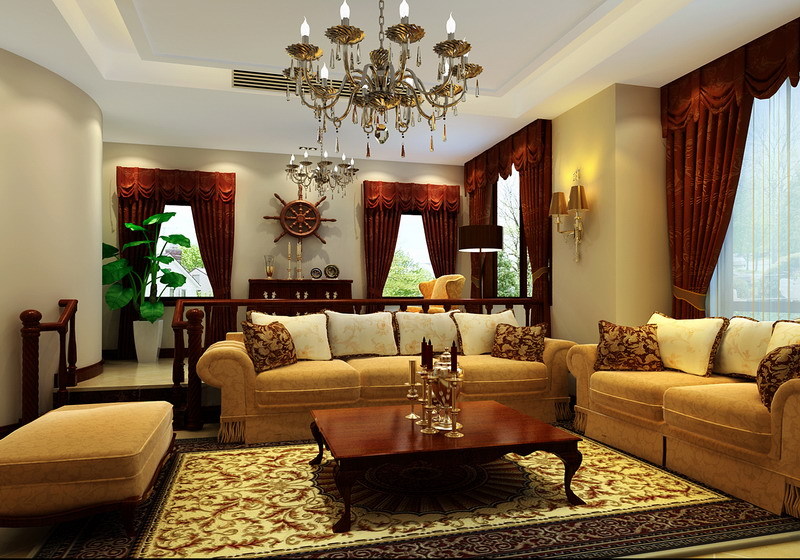 欧式 别墅 客厅图片来自用户2746948411在空间结构的丰富，体现温馨、奢华的装饰理念14的分享