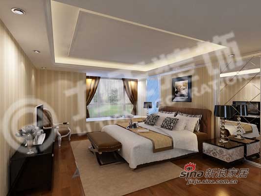 欧式 二居 卧室图片来自阳光力天装饰在94平华丽欧式风两居61的分享