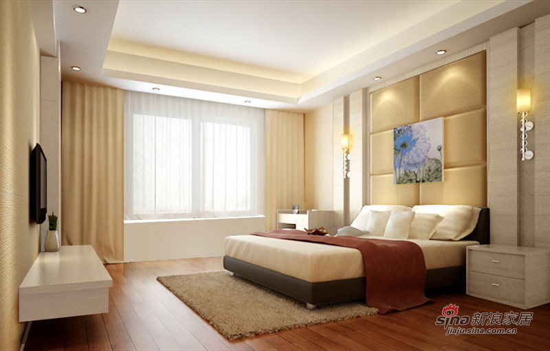 简约 二居 卧室图片来自用户2737759857在京铁危改小区105平现代简约风格两居26的分享