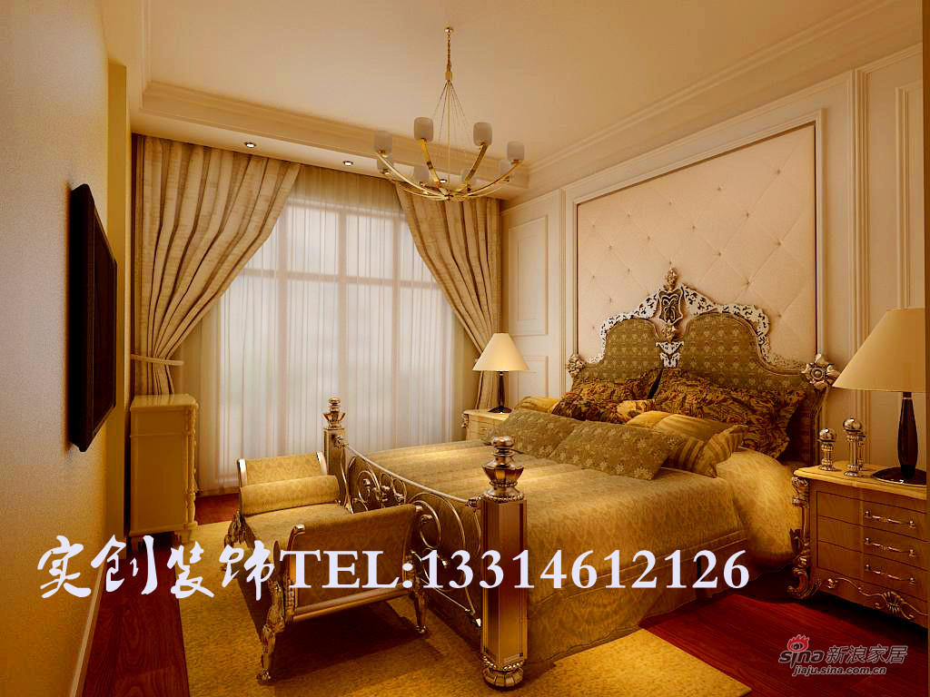 欧式 三居 卧室图片来自用户2746869241在16.8万打造 哈尔滨四季上东 156平 简约欧式43的分享