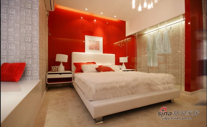 简约 二居 卧室图片来自用户2737759857在红+白搭配绝色70平米美丽婚房！24的分享
