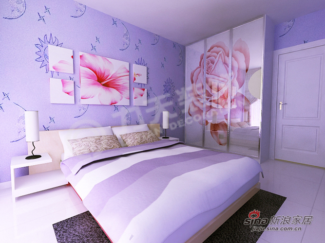 简约 四居 卧室图片来自阳光力天装饰在天鹅湖1号B1户型162.44平米50的分享