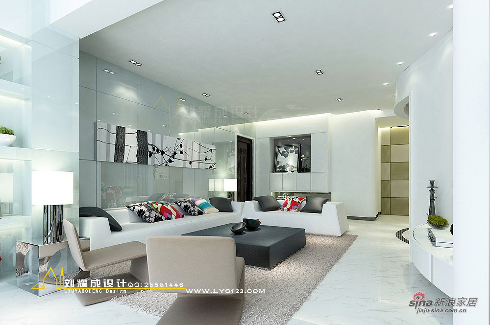 简约 四居 客厅图片来自用户2737735823在【高清】150平唯美的纯净湘潭四居室设计57的分享