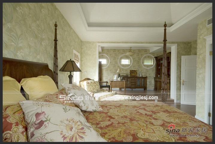 简约 别墅 卧室图片来自用户2739081033在美式中融合西班牙风格28的分享