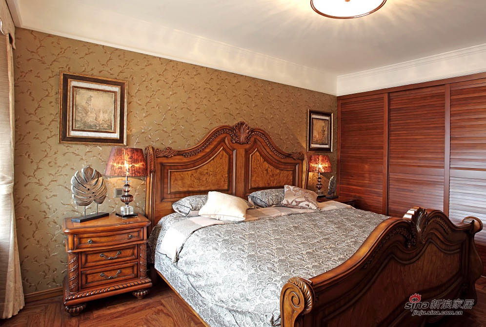 美式 三居 卧室图片来自用户1907685403在【高清】150平美式唯美三居室75的分享
