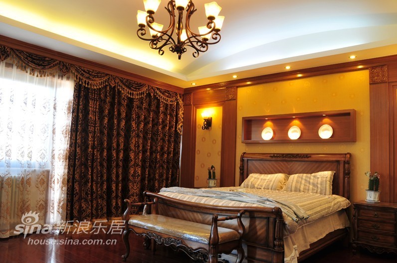中式 别墅 卧室图片来自用户2737751153在中式韵味别墅15的分享