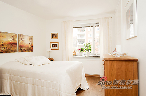 中式 二居 卧室图片来自用户1907661335在75平二居极简风 清爽的中式三口家66的分享