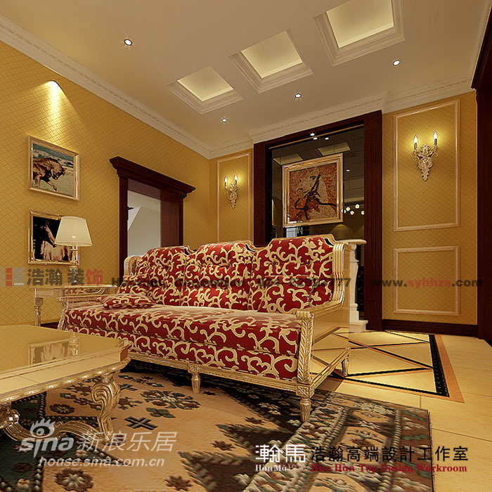 欧式 别墅 客厅图片来自用户2746948411在米拉晶典别墅一层客厅47的分享