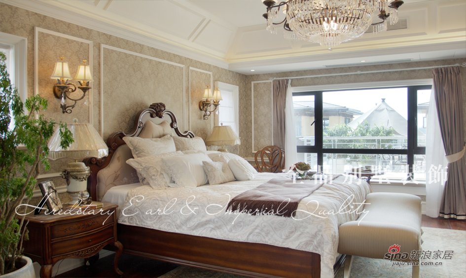 美式 别墅 卧室图片来自用户1907685403在420平华侨城美式样板间21的分享