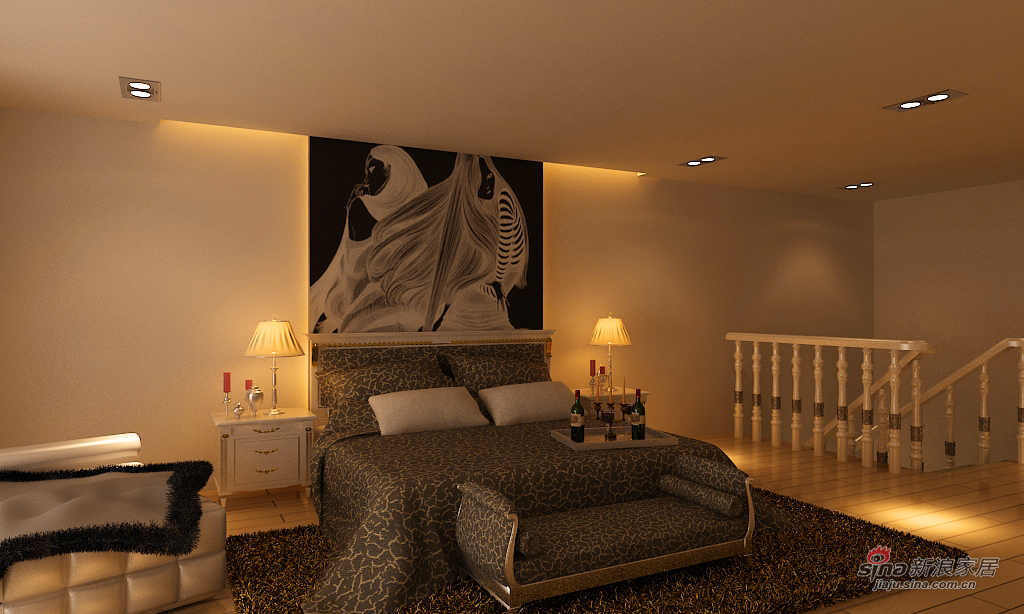 田园 loft 卧室图片来自用户2557006183在自主城田园风格LOFT装修78的分享