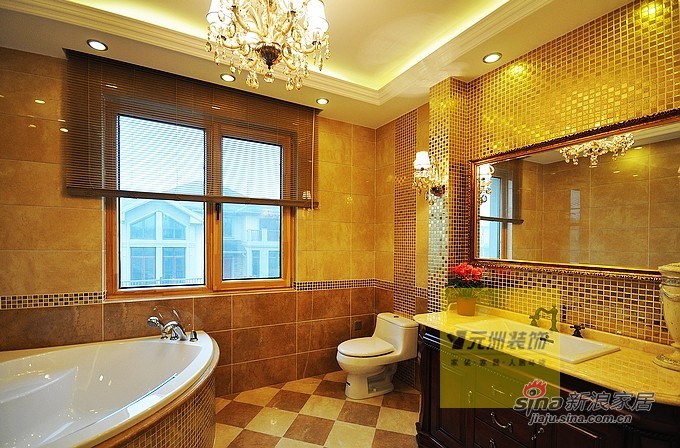 欧式 别墅 卫生间图片来自用户2746953981在龙熙顺景欧式古典别墅65的分享